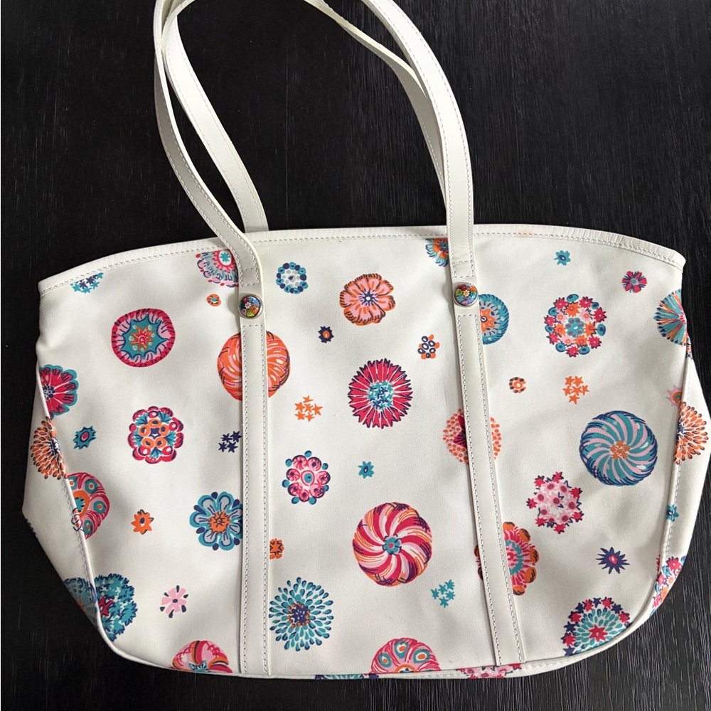 Longchamp Colorful Patterned Tote Bag